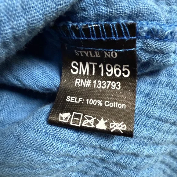 POL Blue Raw Edge Textured Shirt - Picture 8 of 12